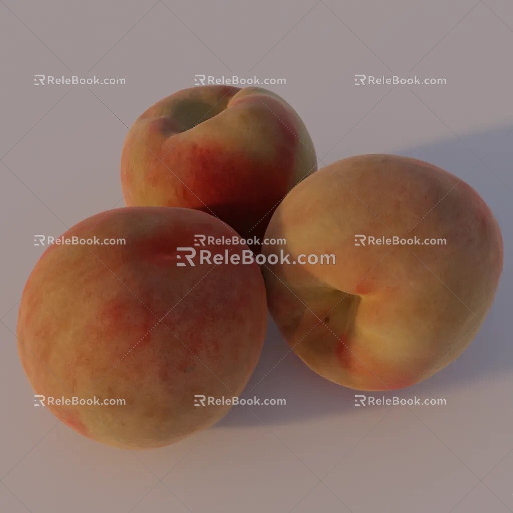 Peach fruit 3d model