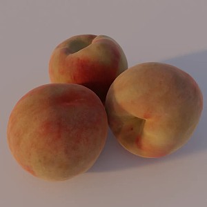 Peach fruit 3d model