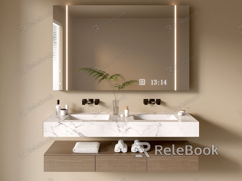 Modern Bathroom Cabinet Bathroom Basin Bathroom Ornaments model