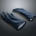 Navy Blue Leather Gloves With White Lining For Daily Wear And Comfort