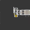 Industrial Mechanical Equipment With Multiple Gears Rotating Wheels And Yellow Components