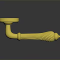 Golden Door Handle Hardware Tool Featuring Elegant Design and Shiny Finish for Home Use