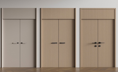 Modern double door 3d model