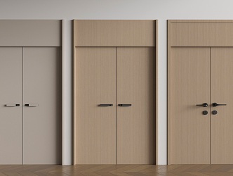 Modern double door 3d model