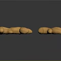 Golden Brown Whole Cashew Nuts on Dark Shiny Surface with Natural Texture