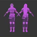 Two Tactical Characters In Combat Gear With Protective Armor And Gloves