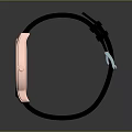 Sleek Modern Watch With Black Leather Strap And Rose Gold Case And Minimalist Black Dial