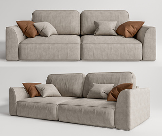 Modern double sofa 3d model