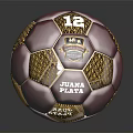 Maroon And Gold Patterned Soccer Ball With Number 12 Logo And KAMA YAMA Branding