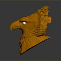 Orange Owl Decorative Sculpture With Textured Surface And White Eyes
