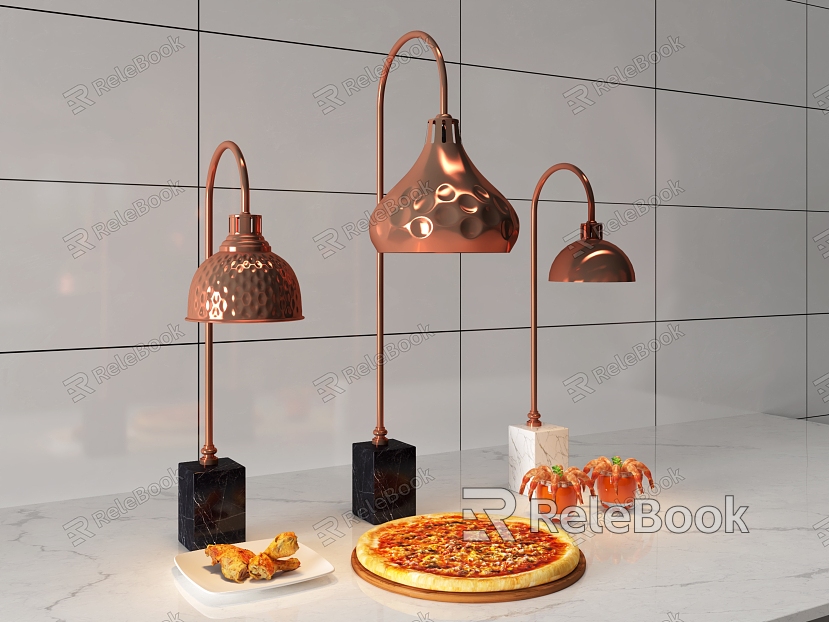 Buffet Table Single Head Food Heating Lamp Catering Heat Preservation Lamp Commercial Food Pizza Warm Food Lamp Barbecue Table Lamp model