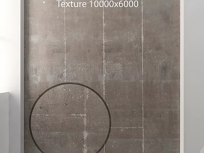 High Quality Textured Wall Component With Concrete Texture And 10000x6000 Dimensions 3d model