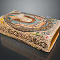 Decorative Vintage Storage Box Featuring Hand Painted Artwork Intricate Floral Patterns And Metal Clasps