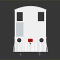 Small Train Carriage On Tracks With Gray Background And Reflection