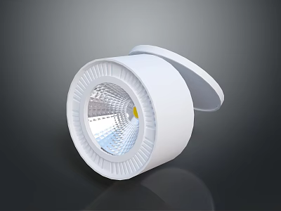 Modern White Recessed Light Fixture Combination with Sleek Round Design for Home Interior 3d model