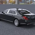 Black Luxury Sedan With Elegant Exterior Chrome Grille And Sleek Body Design