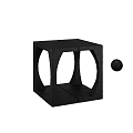 Modern Black Side Tables With Minimalist Geometric Design And Decorative Sphere