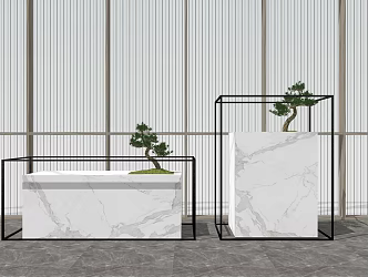 Modern Potted Plant Decorative Plant Bonsai 3d model