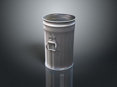 Metal Bucket Milk Bucket Iron Bucket Old Iron Bucket Big Iron Bucket Removable Metal Bucket Oil Bucket Oil Bucket 3d model