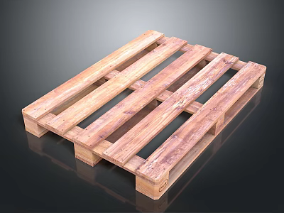 Wooden Pallet Storage Shelf With Sturdy Structure For Home Organizational Use 3d model