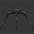 Futuristic Space Exploration Vehicle With Multiple Thrusters Red Gray Design And Transparent Cockpit