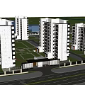 Modern Residential Building Exterior Design With Glass Curtain Wall Stone Walls And Spacious Driveway