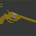 Vintage Revolver With Engraved Wooden Grip And Metal Barrel Old Fashioned Firearm Design