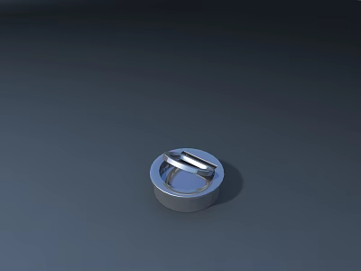 Sleek Silver Car Component With Circular Shape And Metallic Shiny Finish 3d model