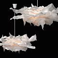 Modern White Petal Design Hanging Chandeliers For Interior Lighting Decoration