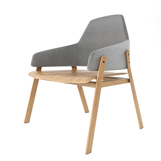 Nordic armchair European-style seat 3d model