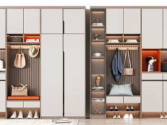 Modern Shoe Cabinet Simple Entrance Shoe Cabinet 3d model