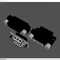 Household Electronic Connectors in Black and Silver with Metal Interfaces and Screws