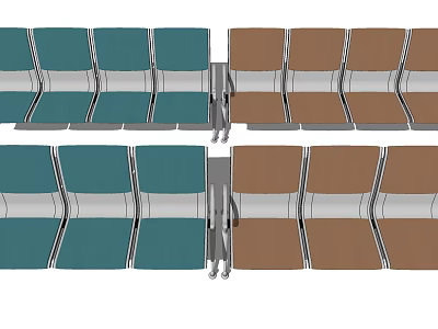 Modern Rank Chair Four-Person Rest Bench 3d model Modern Rank Chair Four-Person Rest Bench 3d model