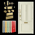 Stylish Hinged Door Design With Golden Hardware And Various Color Options
