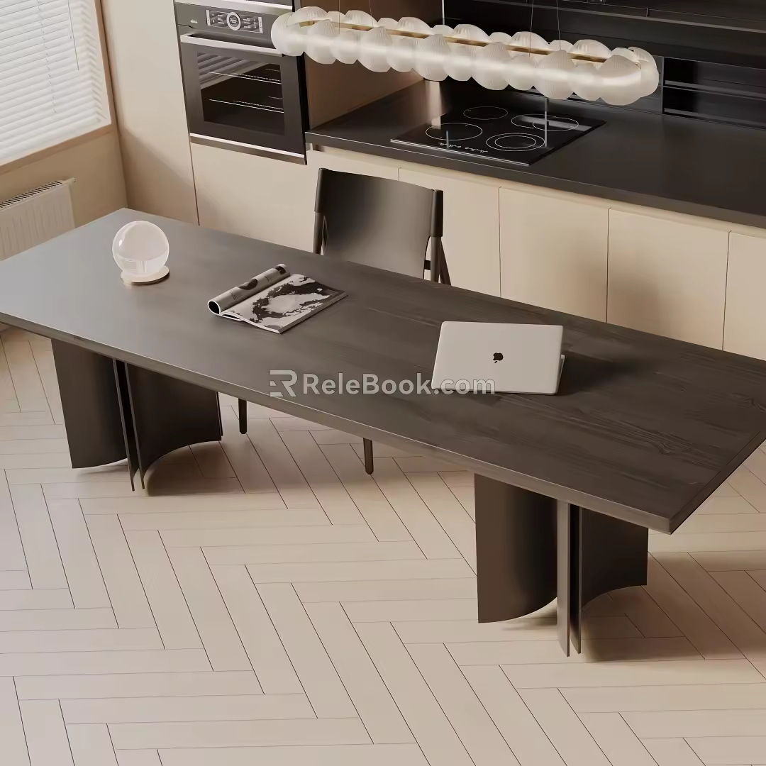 Modern dining table 3d model