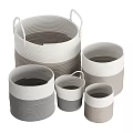 Woven Storage Baskets In Different Sizes Gray White With Handles For Modern Home Organization