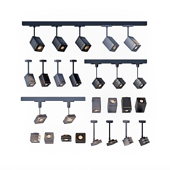 Modern Mounting Spotlights Track Lights 3d model