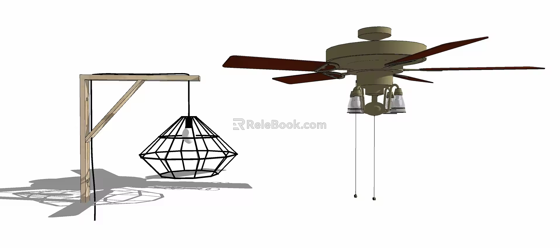 Modern lamp combination chandelier combination 3d model
