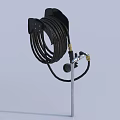 Agricultural Equipment Heavy Duty Hose Reel With Metal Stand And Flexible Watering Tube