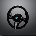 Premium BMW Car Steering Wheel With Leather Grip And Silver Accents