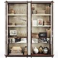 Storage Cabinet Decorative Cabinet Storage Cabinet Bookcase Wine Cabinet Display Cabinet Jewelry Decoration Books Books Plane Ornaments Light Luxury Wine Cabinet Light Luxury Locker Wine Glass 3d model