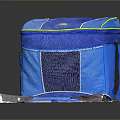 Blue And Yellow Insulated Cooler Bag With Mesh Pocket And Detachable Shoulder Strap