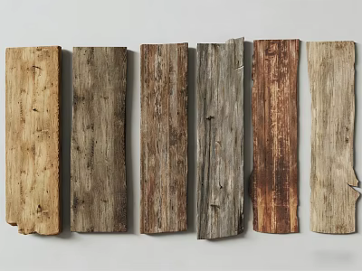 Various Natural Wooden Planks With Different Textures And Colors For Home Decor 3d model