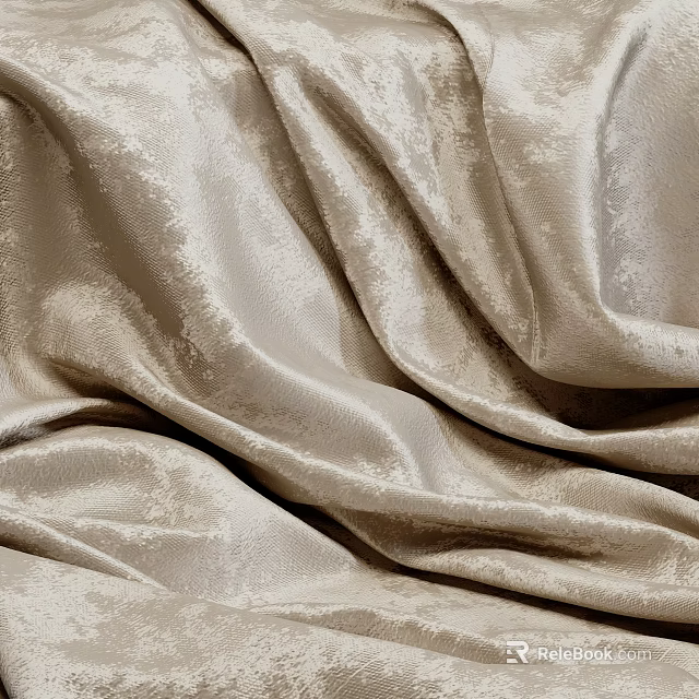 Beige Velvet Fabric With Soft Texture And Elegant Wrinkled Surface 3d model 