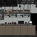 Industrial Wind Bar Counter Bar Cashier Desk Reception Desk 3d model