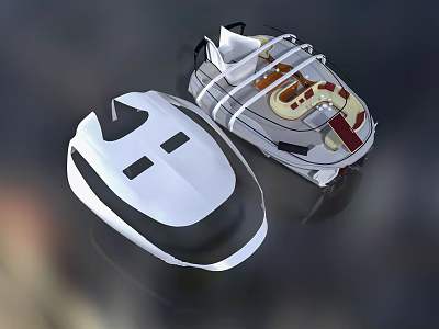 Modern White and Silver Yachts With Sleek Exterior Design and Stylish Details 3d model