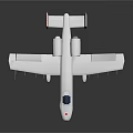 Modern White Passenger Airplane With Twin Engines Red Wing Markers And Landing Gear
