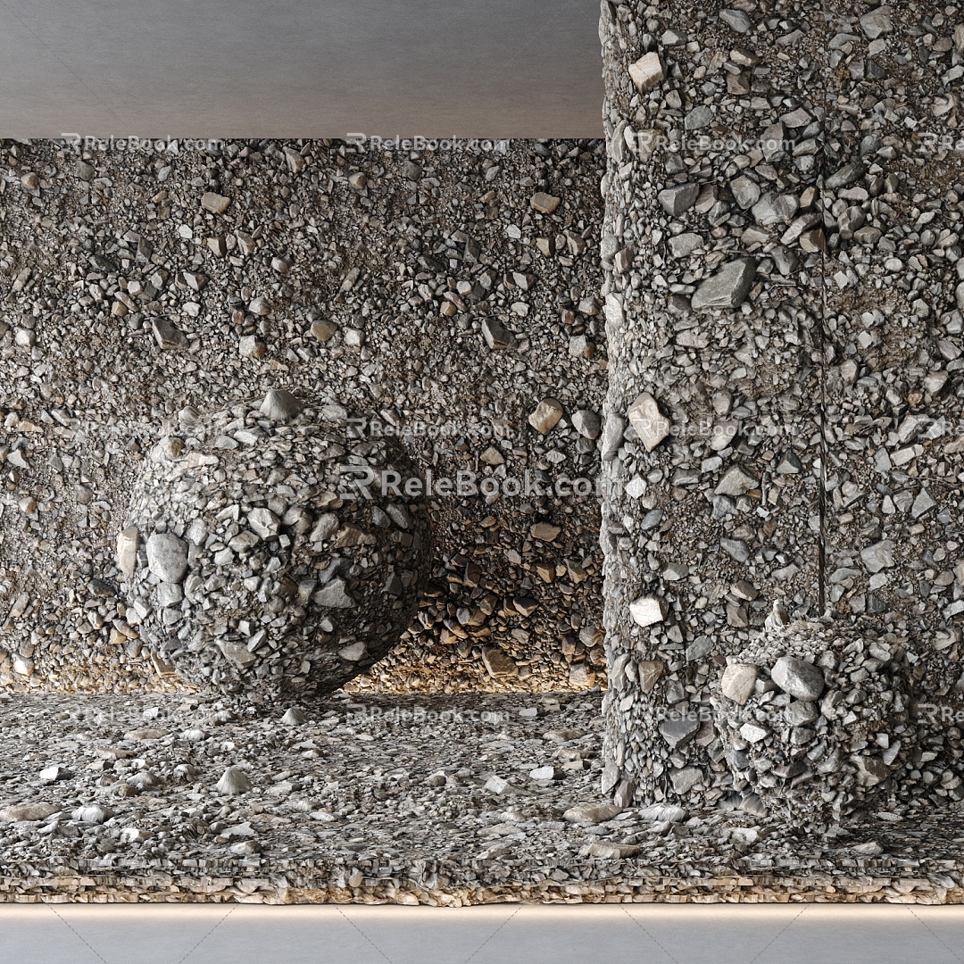 Gravel Stone Ground Stone 3d model