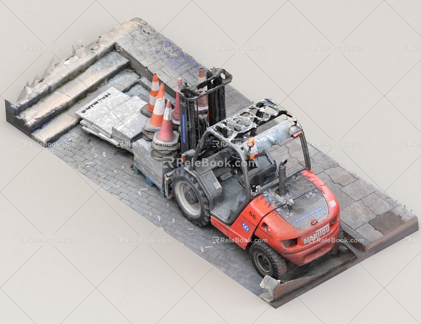 Forklift truck 3d model