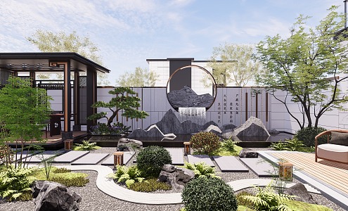 Modern Courtyard 3d model